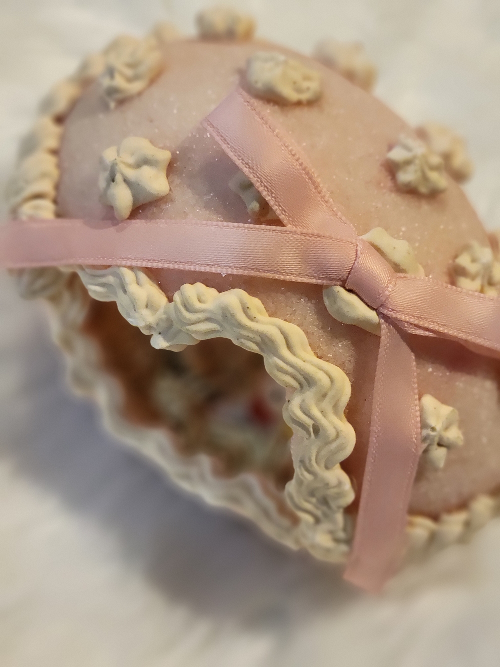 Decorative Pink Sugar Mold Easter Small Rabbit Sheep Ribbon - Picture 5 of 9